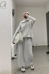 Daniel Andresen Knit Skirt Collection Handmade in Belgium DA-CARDINAL-HUI 1 Virgin wool Grey PDA7